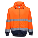 Portwest     B317 - Hi-Vis Contrast Zipped Hoodie