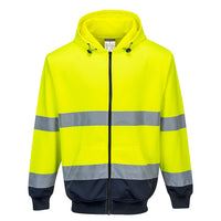 Portwest     B317 - Hi-Vis Contrast Zipped Hoodie