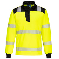 Portwest   PW326 - PW3 Hi-Vis 1/4 Zip Sweatshirt